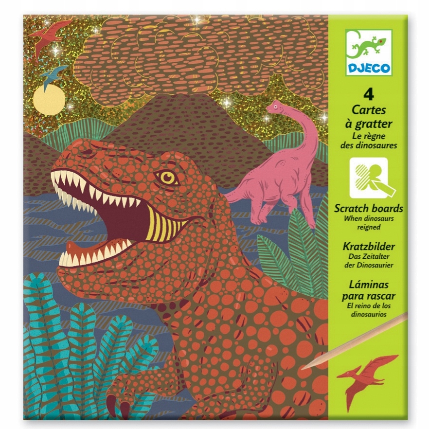 

Dinozaury zestaw artystyczny zdrapywanka Djeco