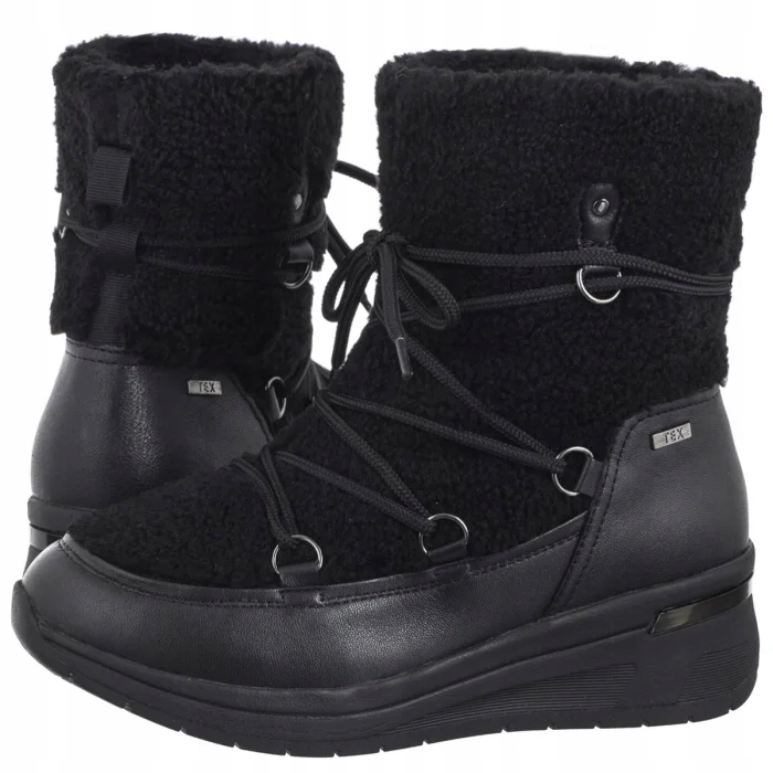 Boty Sněhule Dámské Caprice černé 9-26222-43 019 Black Comb