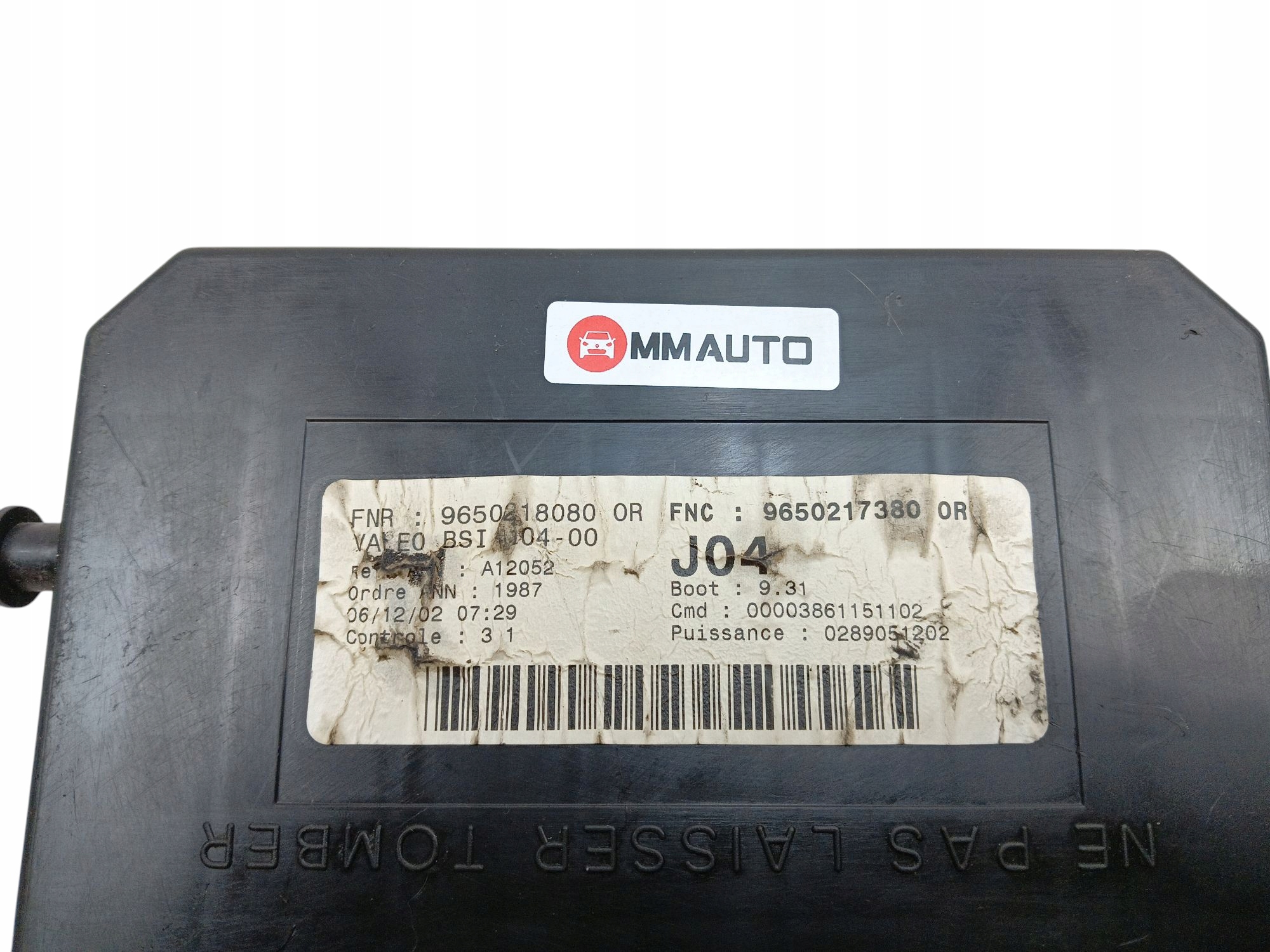 Module BSI Module fusibles PEUGEOT 307 9650217380