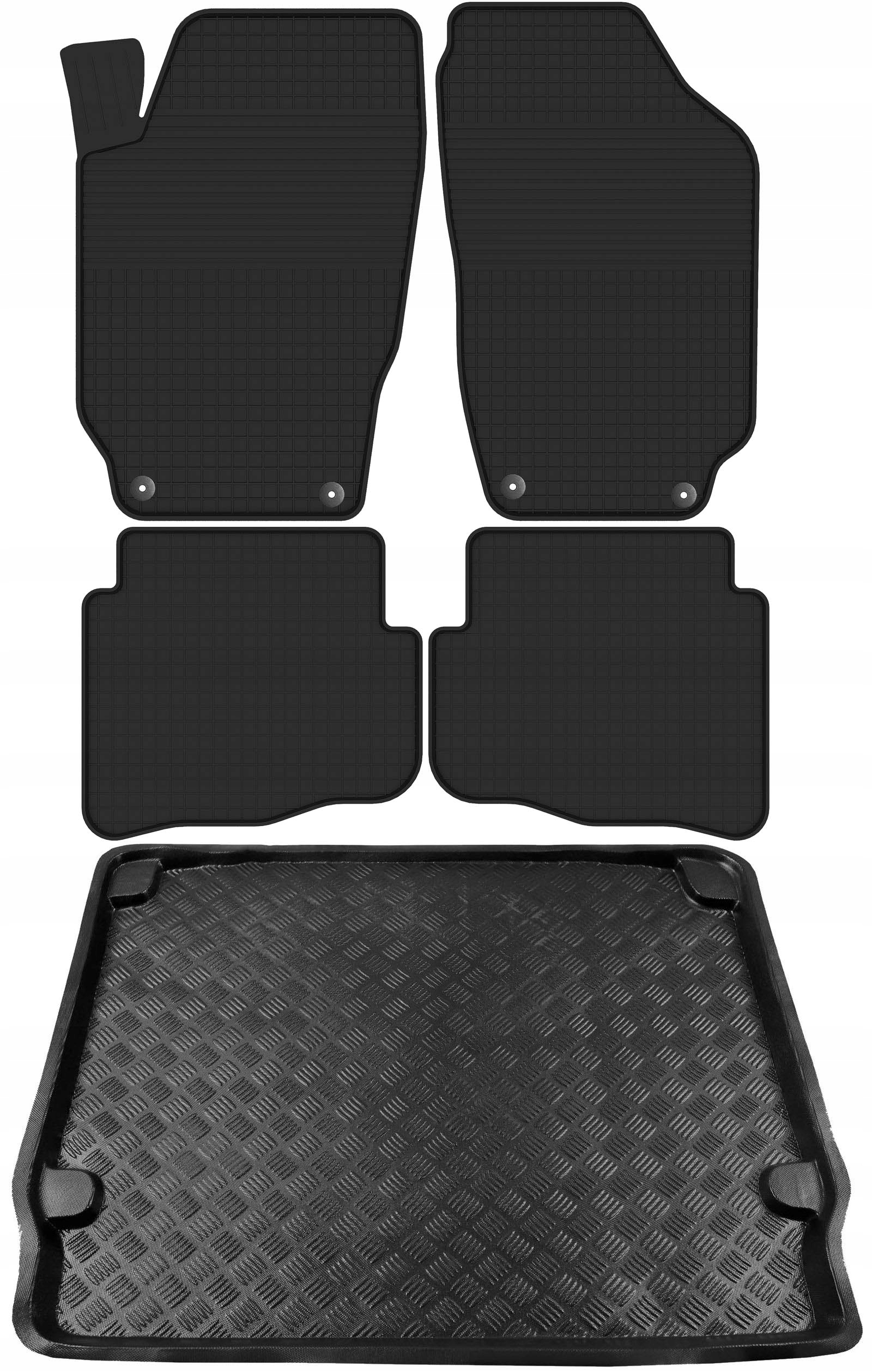 VW Фокс від 04 HB резинові килимки+килимок багажника