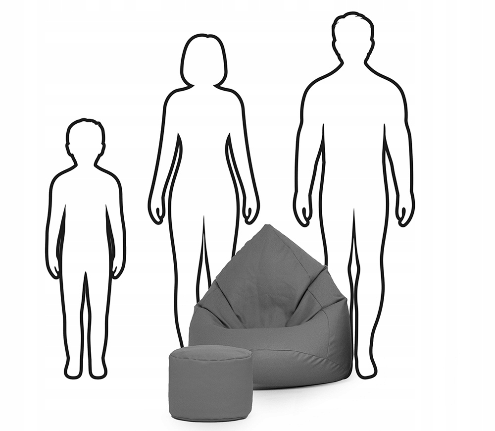 PUFA WOREK SAKO XXL PREMIUM | MEGA FOTEL PUFY Szerokość mebla 75 cm