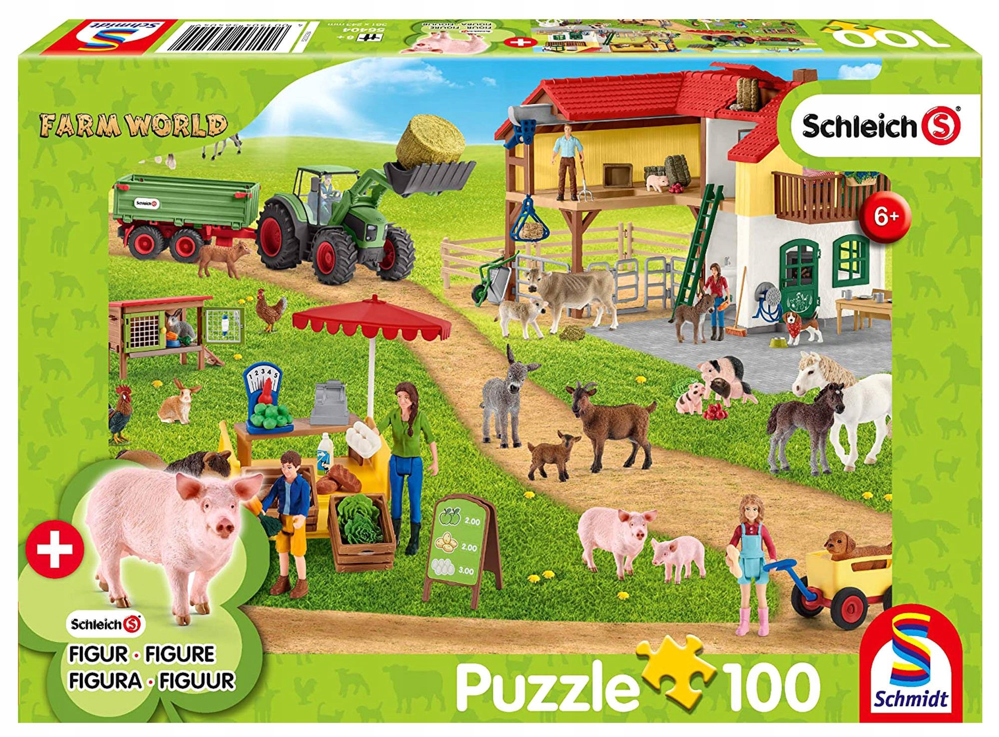

Puzzle 100 Schleich Ekologiczna żywność figurka