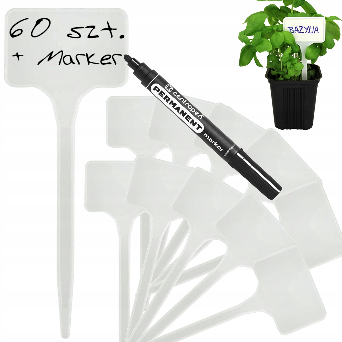 

60x Etykiety Tabliczki Do Roślin Sadzonek Marker