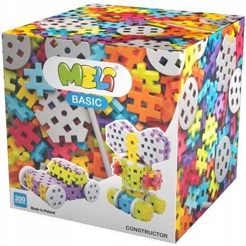 

Klocki Wafle Konstrukcyjne Meli Basic 200 El. 5L+