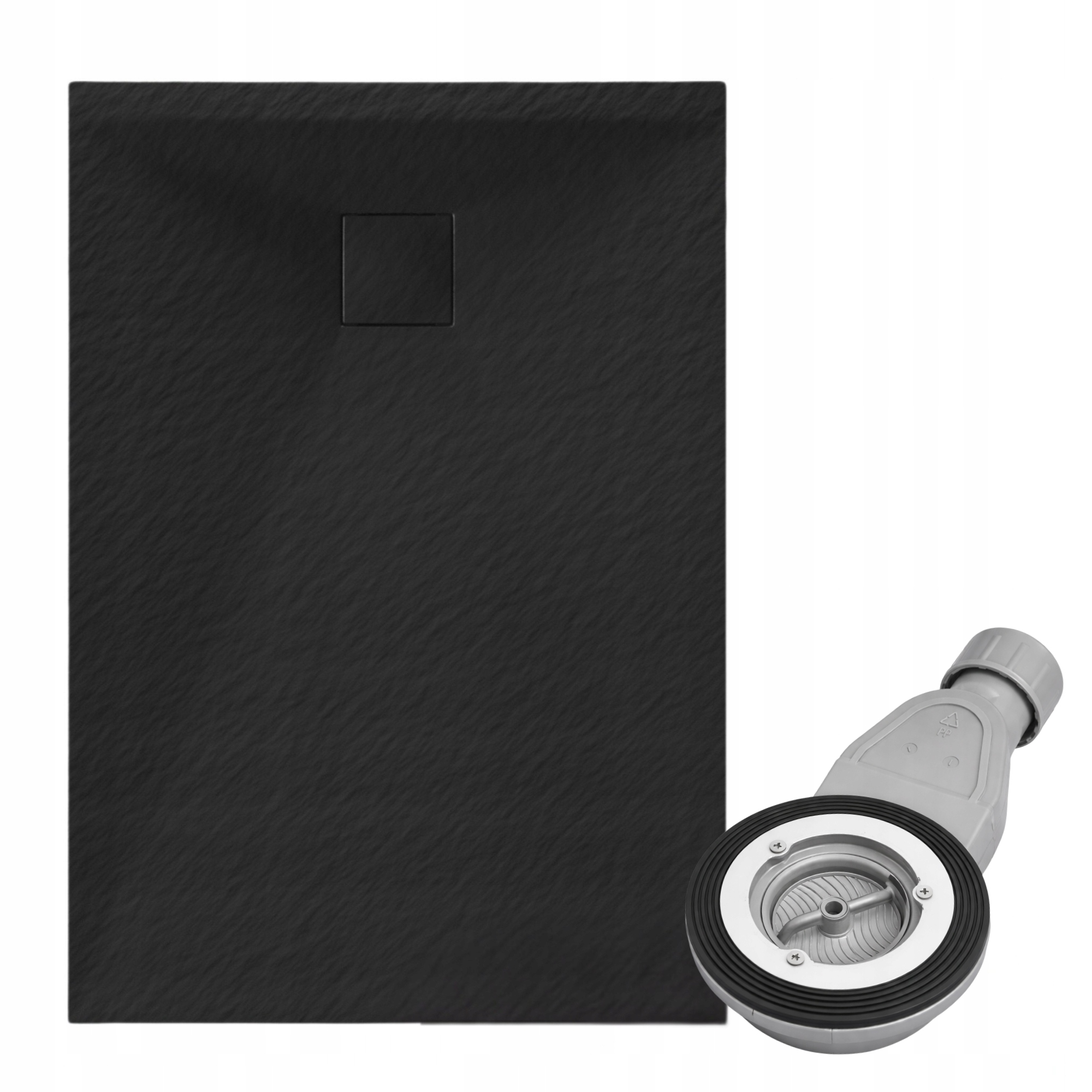 Černá Sprchová Vanička Teja Obdélníková 100 x 70 CM Smc Kompozit