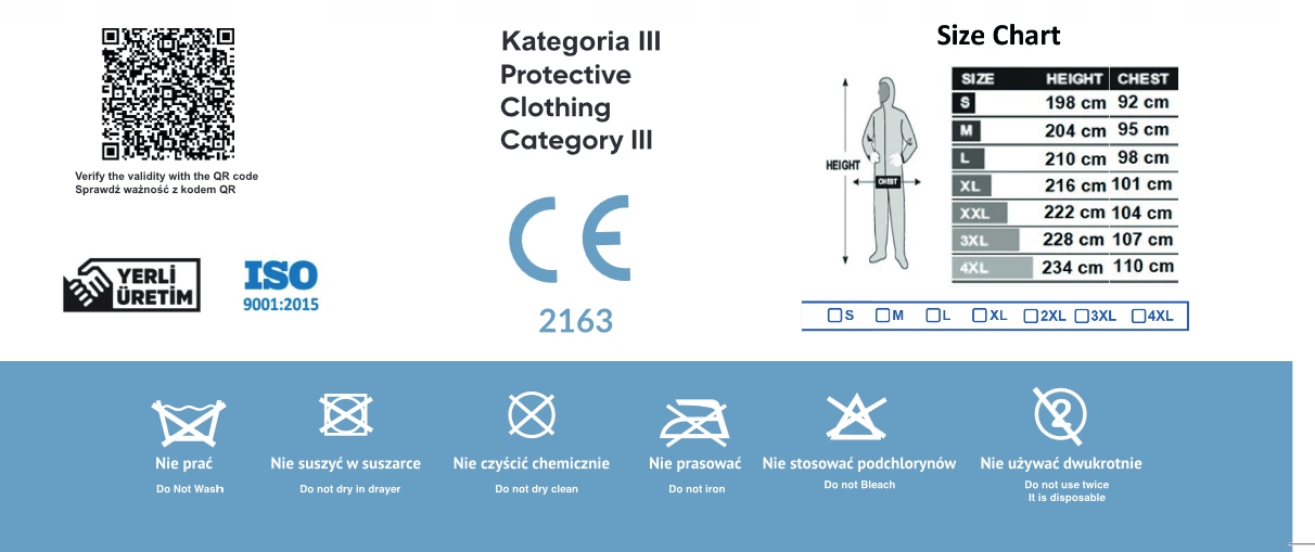 Kombinezon ochronny NEWFORM KATIII, Typ 5,6 Marka inna marka