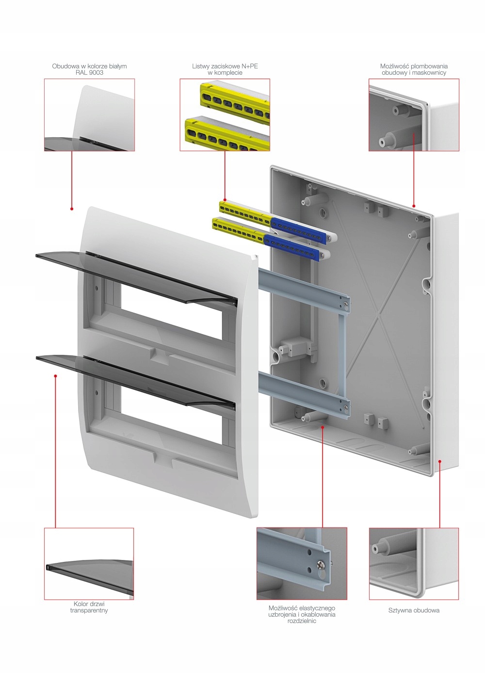ROZDZIELNICA ROZDZIELNIA NATYNKOWA 2x12 SKRZYNKA Marka Elektro-Plast