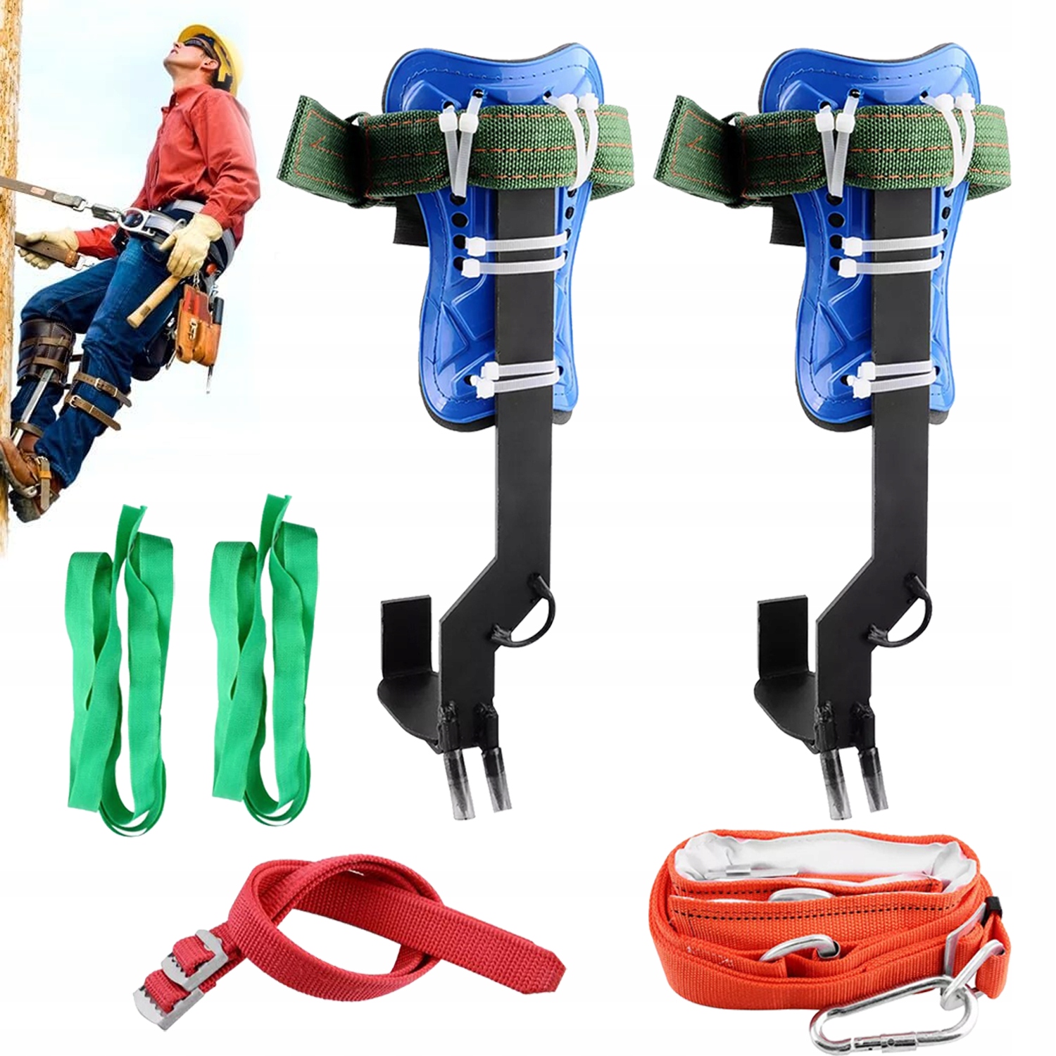 Drzewołazy Zestaw Do Wspinaczki Po Drzewach Uprząż Regulowane