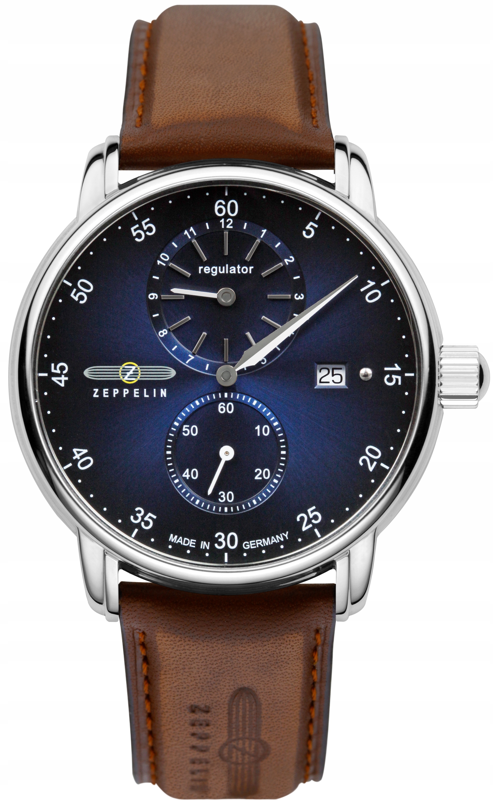 Nový Originální Pánské Hodinky Zeppelin 8622-3 New Captain's Line gravírování