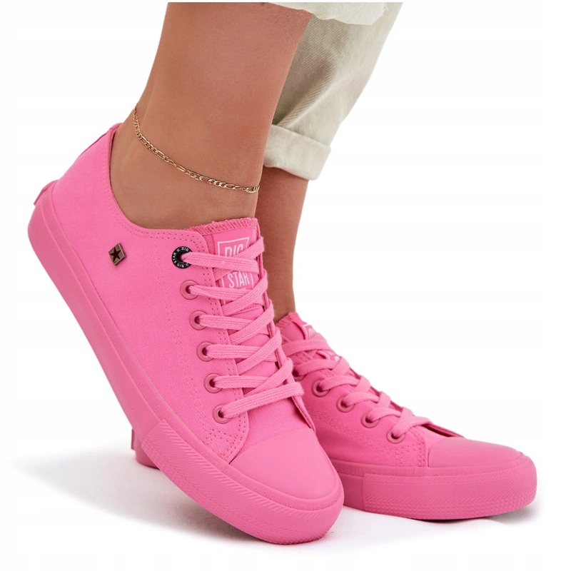 Tenisky Big Star Dámské Nízké Látkové Tenisky TT274015 Růžové 41