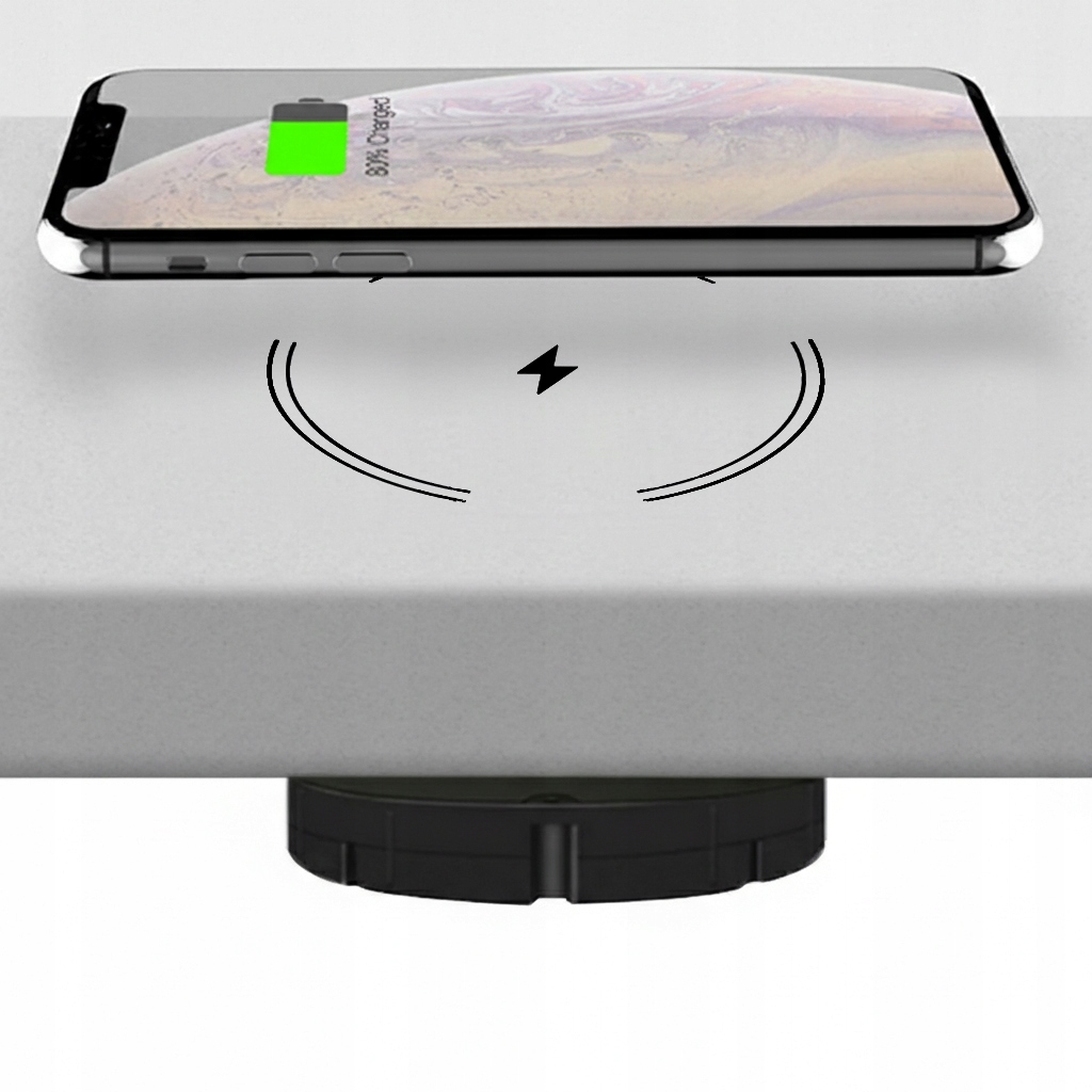 Ładowarka indukcyjna podblatowa 30mm zasilacz T08 10W