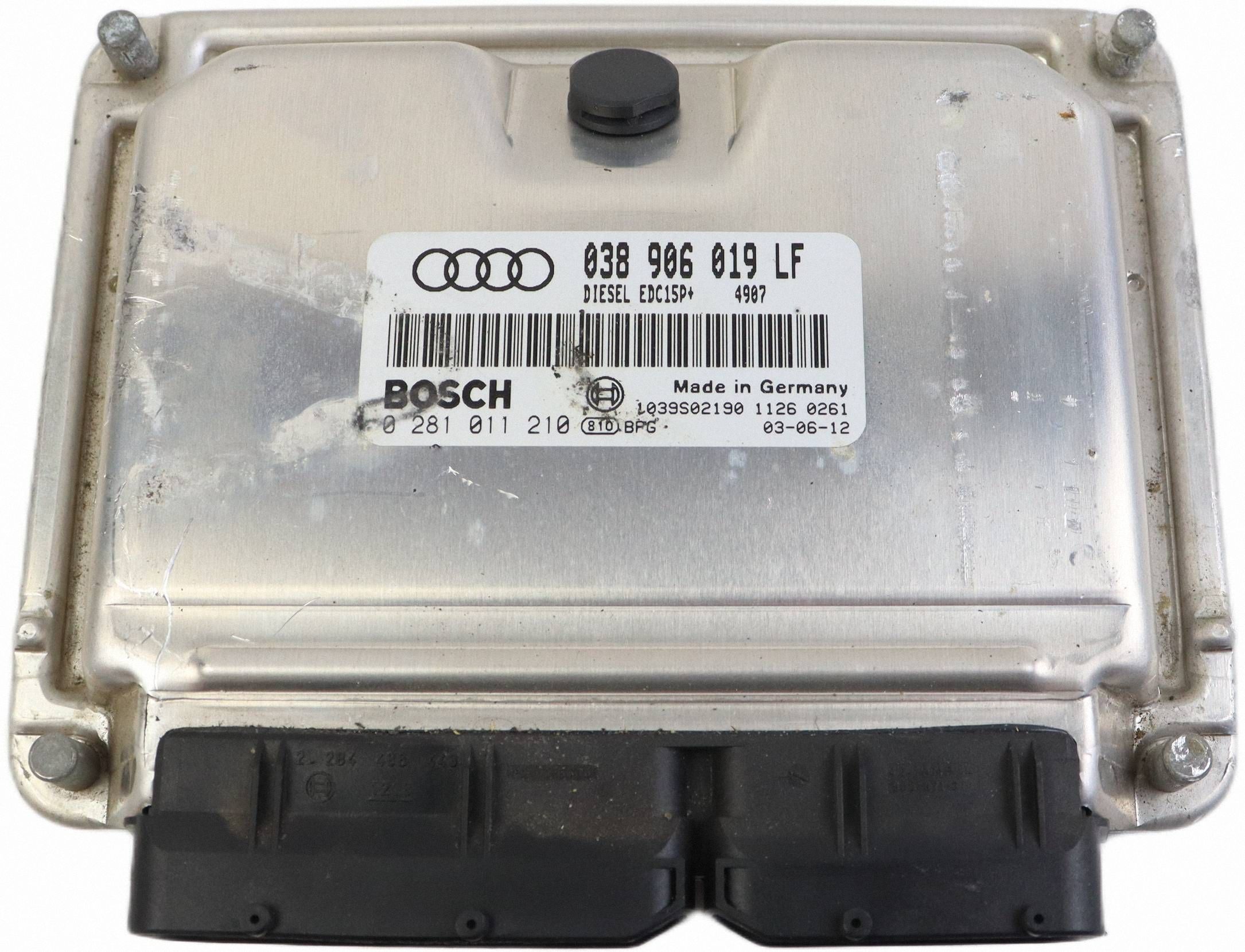 AUDI A4 B6 computer control unit module of the engine 1.9 TDI 038906019LF 0281011210