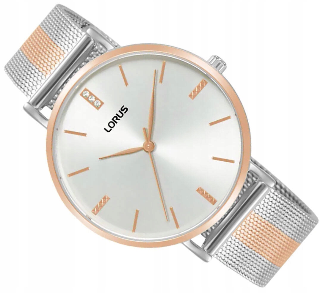 Dámské Elegantní Voděodolné Ocelové Hodinky Lorus RG272XX9 Zirkony