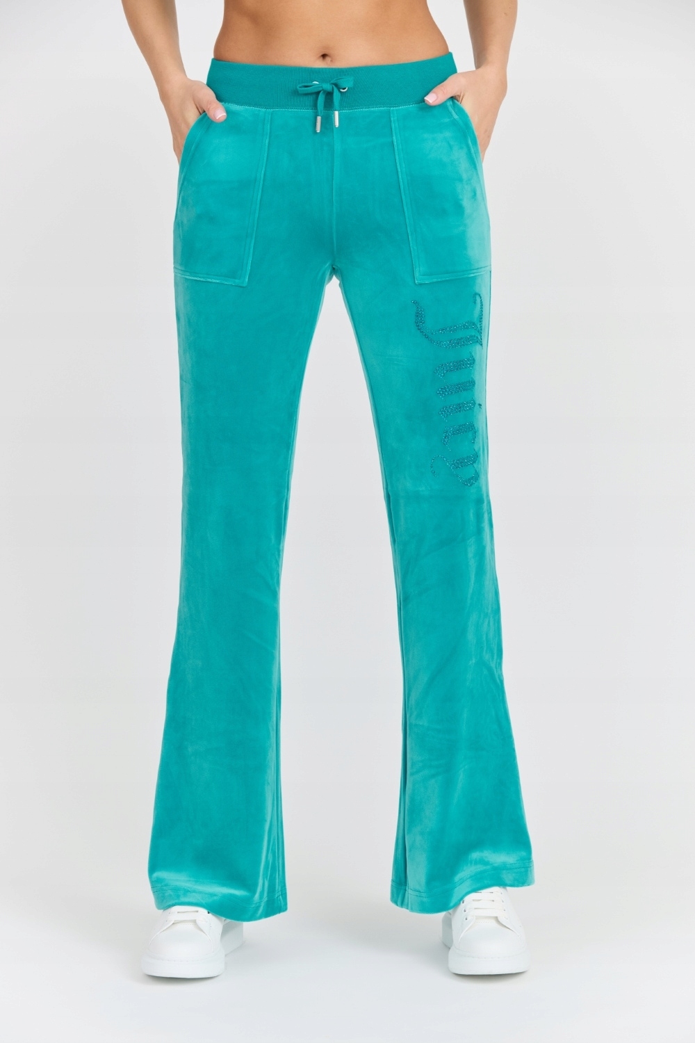 Juicy Couture Dámské tyrkysové deskové kalhoty Layla Jewelled Xs