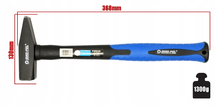 MŁOTEK MŁOT ŚLUSARSKI FIBERGLASS ZESTAW 2 MŁOTKÓW 500g 1000g 2sztuki Marka Bass Polska