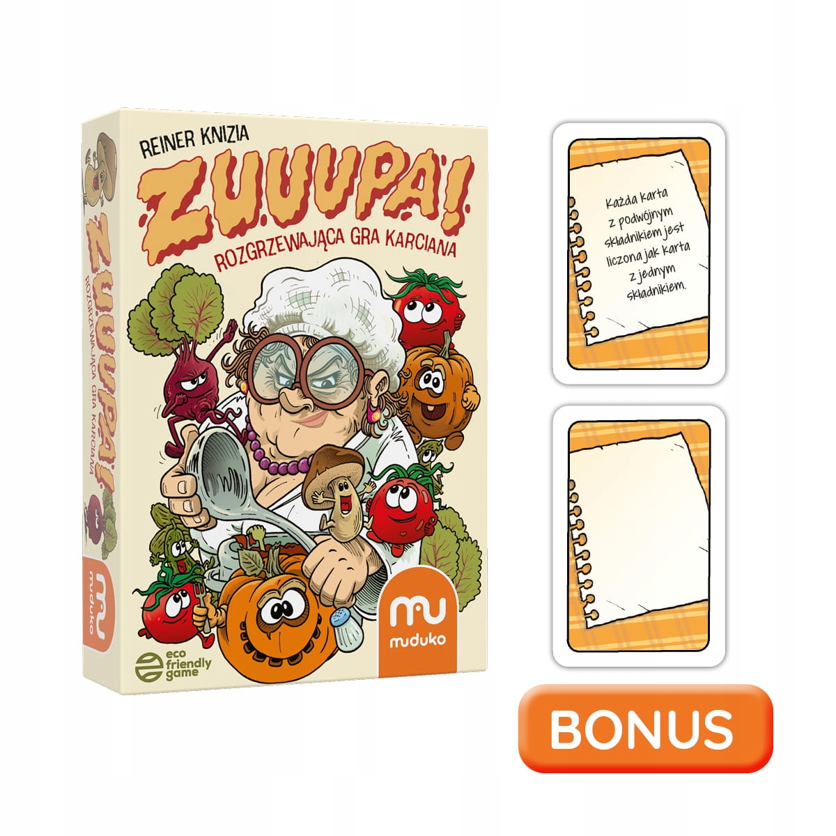 GRA ZUUUPA ZUPA KARTY KARCIANA RODZINNA TOWARZYSKA DLA DZIECI 8+ MUDUKO Bohater brak