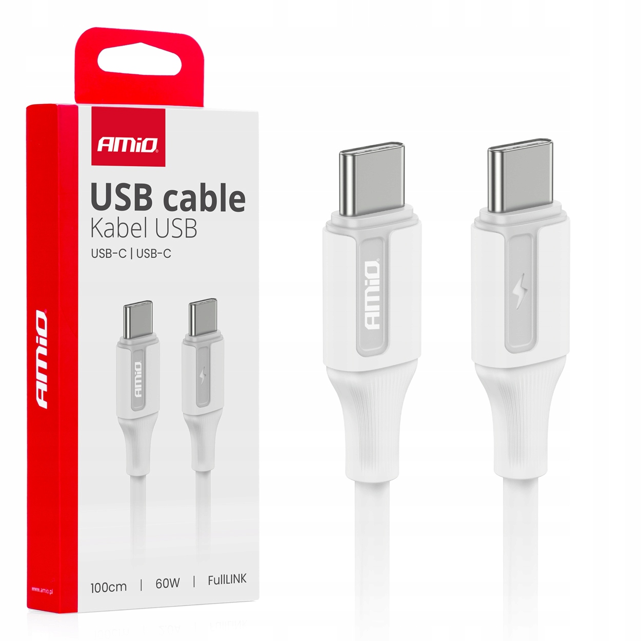Kabel do ładowania Usb-c Usb-c 60W 100cm FullLINK AMIO-03920