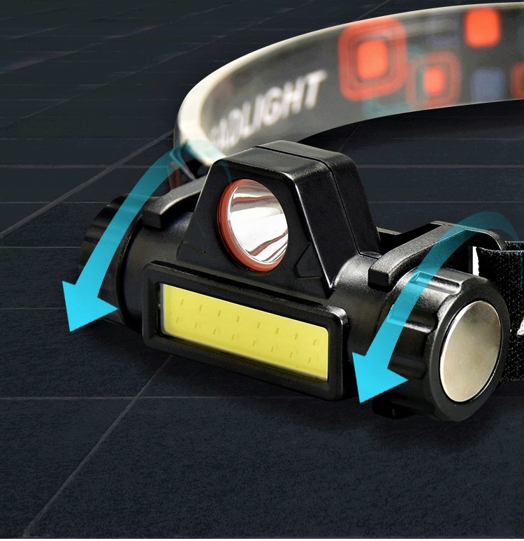 LATARKA CZOŁOWA 4w1 Z MAGNESEM AKU MINI REFLEKTOR Zasilanie akumulatorowe