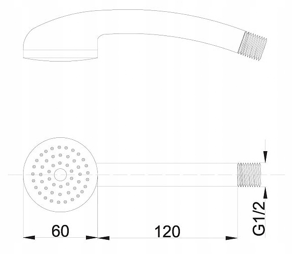 SŁUCHAWKA RĄCZKA PRYSZNICOWA NATRYSKOWA PRYSZNIC Marka Hydroland