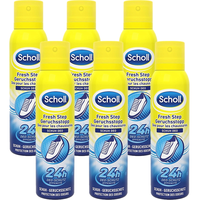6 x Scholl Fresh Step deodorant do bot redukující zápach 150 ml