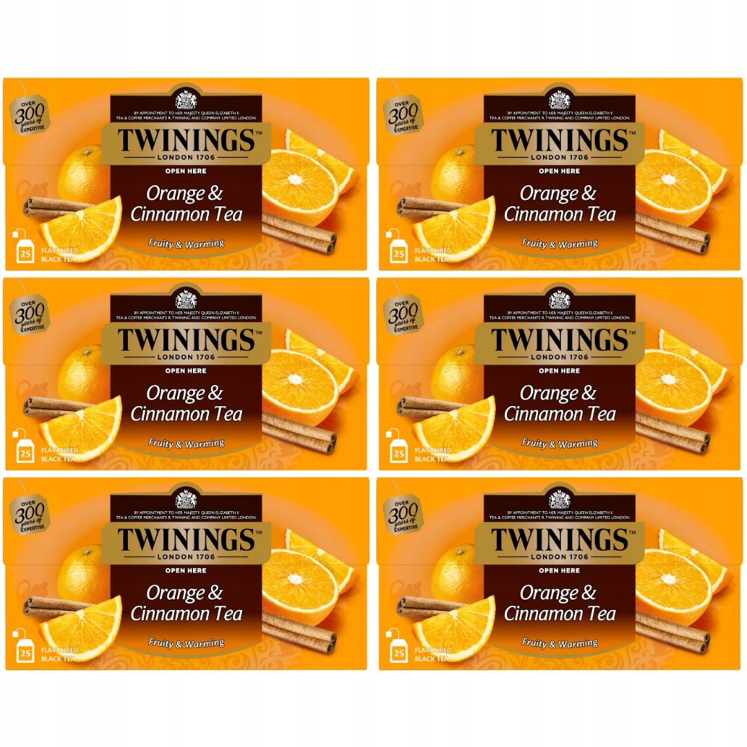 Twinings Herbata z cynamonem i pomarańczą 6x25szt