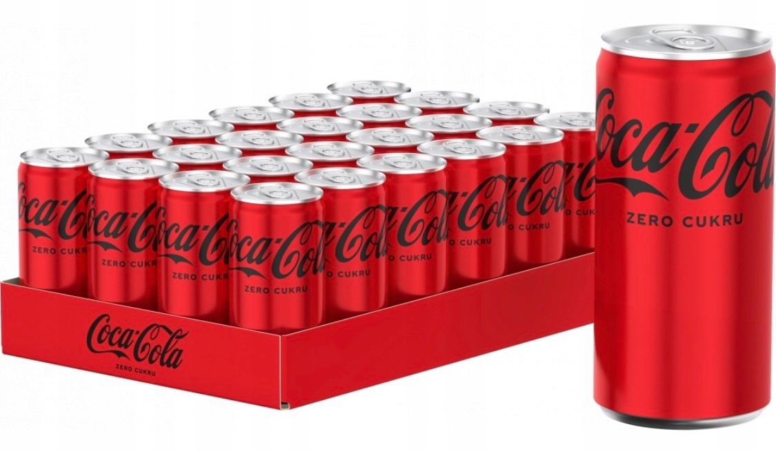 Levně 24 x Coca-cola Zero Cukru plechovka úzká slim 330 ml sycený nápoj