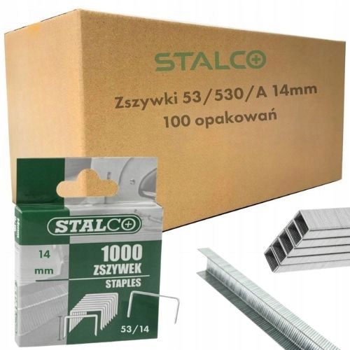 Sada 100 balení x sponky 53/530/A 1000ks 14 mm pro sešívačky a takery