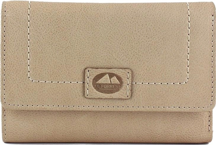 

P409 Damski Średni portfel El Forrest beżowy skóra