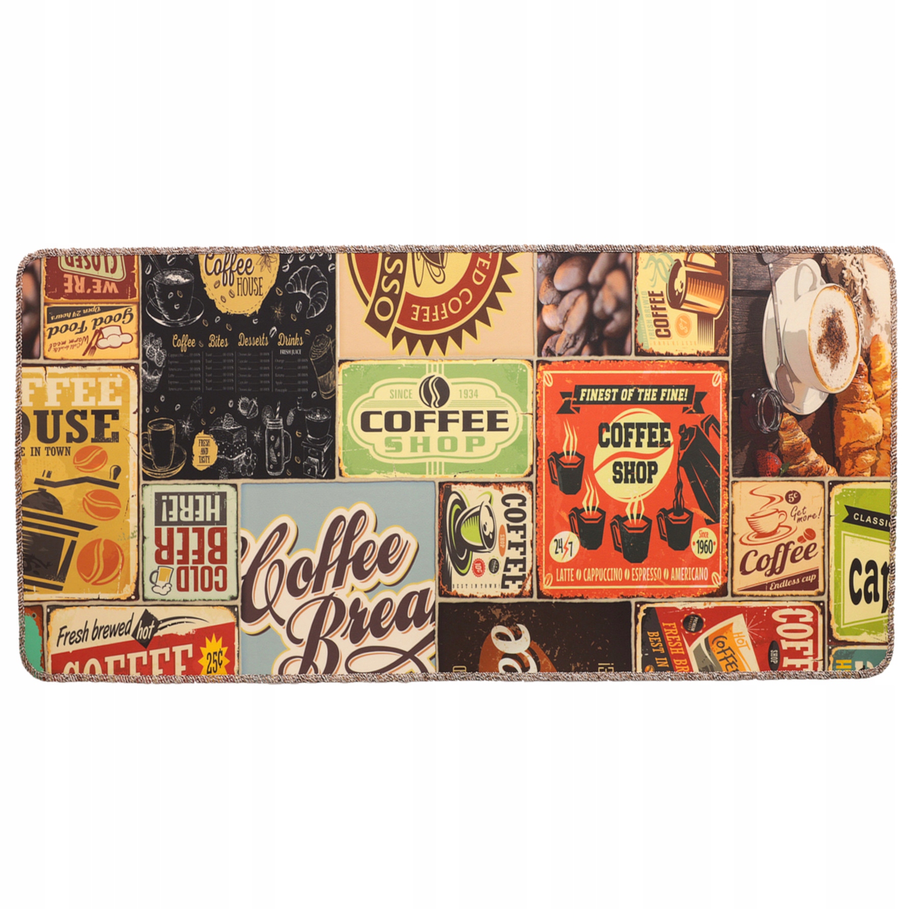 Běhoun do kuchyně Podlahová rohož Koberec Vinylový Měkký Teplý 90x160 cm -s-