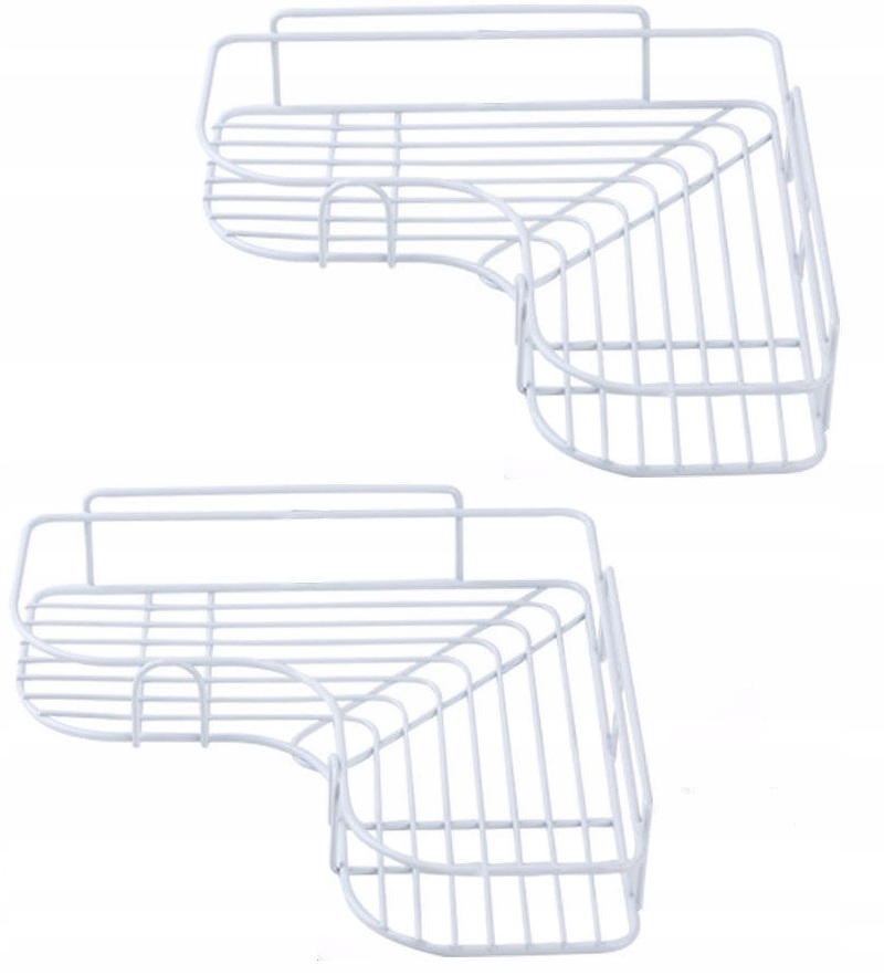 PÓŁKI DO ŁAZIENKI BIAŁE SAMOPRZYLEPNE ŁAZIENKOWE BEZ WIERCENIA NAROŻNE