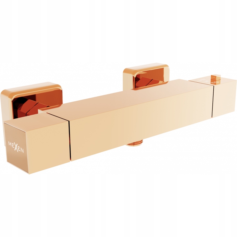 Mexen Cube termostatická sprchová batéria, zlatoružová