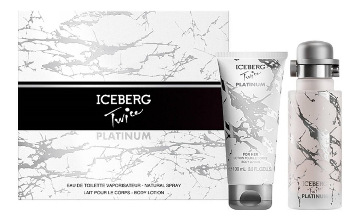 Iceberg Twice Platinum sada toaletní voda 125 ml tělový balzám 100 ml