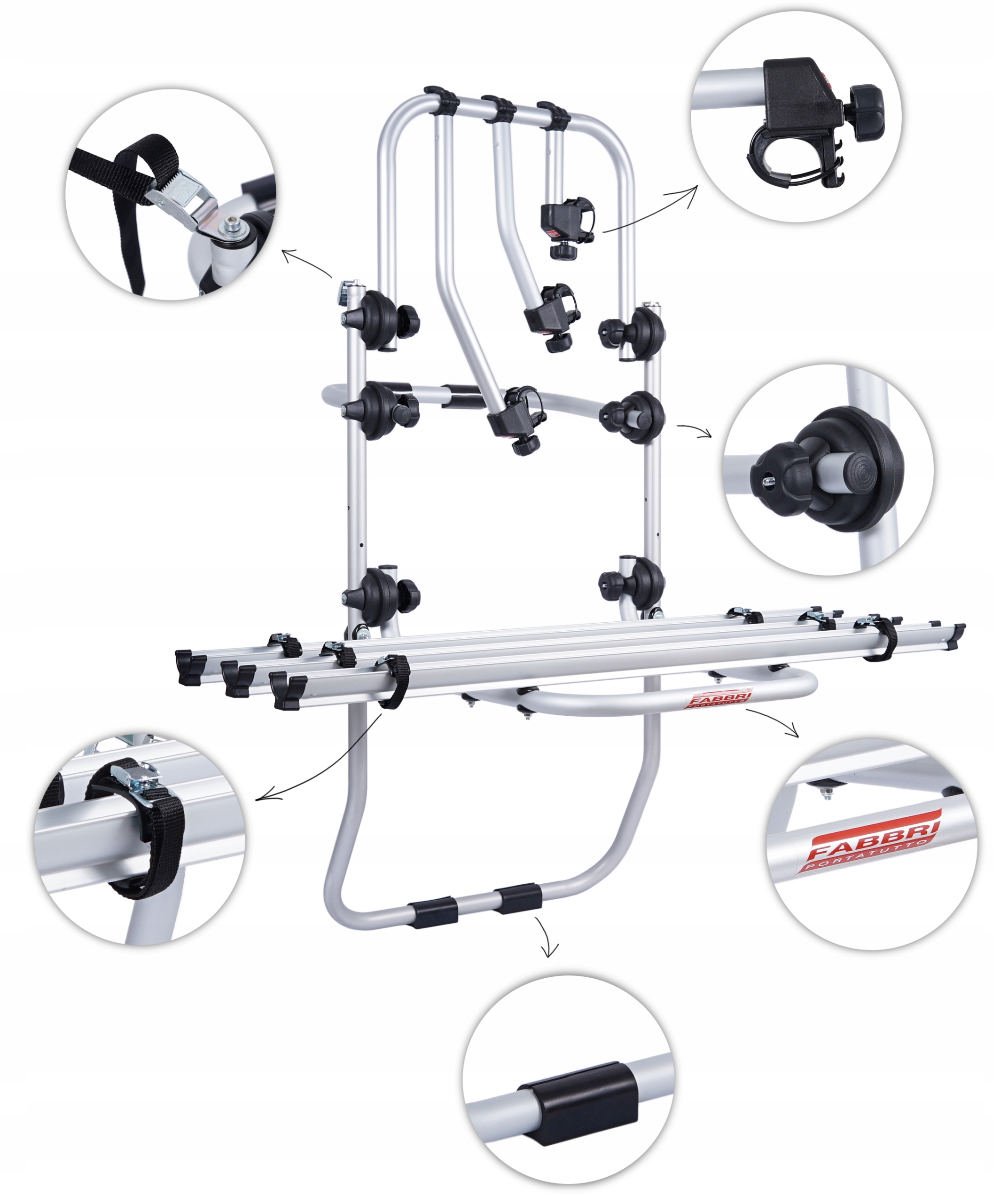 BAGAZNIK UCHWYT ROWEROWY NA KLAPE 3 ROWERY VAN BUS Manufacturer Fabbri