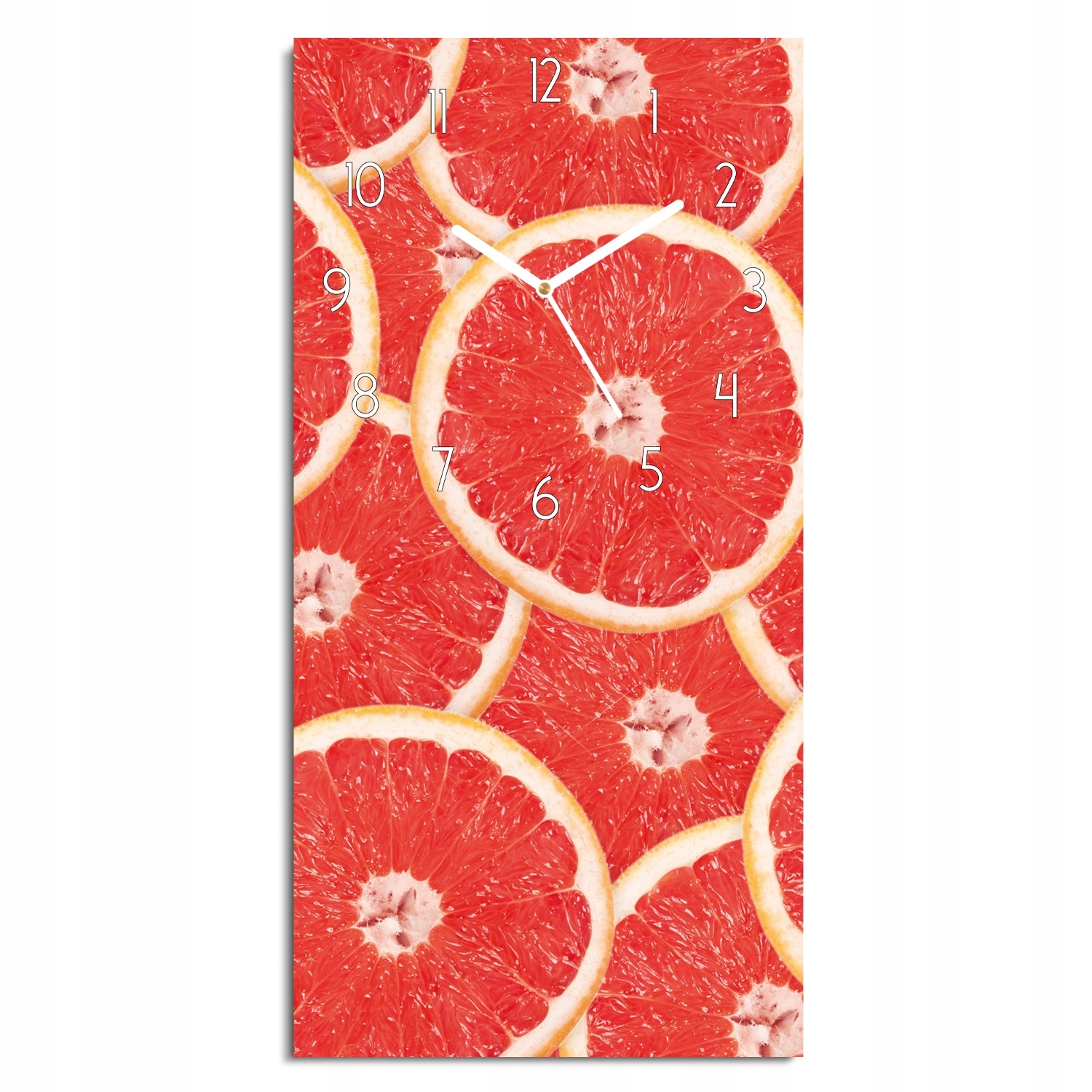 foto-hodiny Grapefruitové plátky do pokoje 30x60 tiché