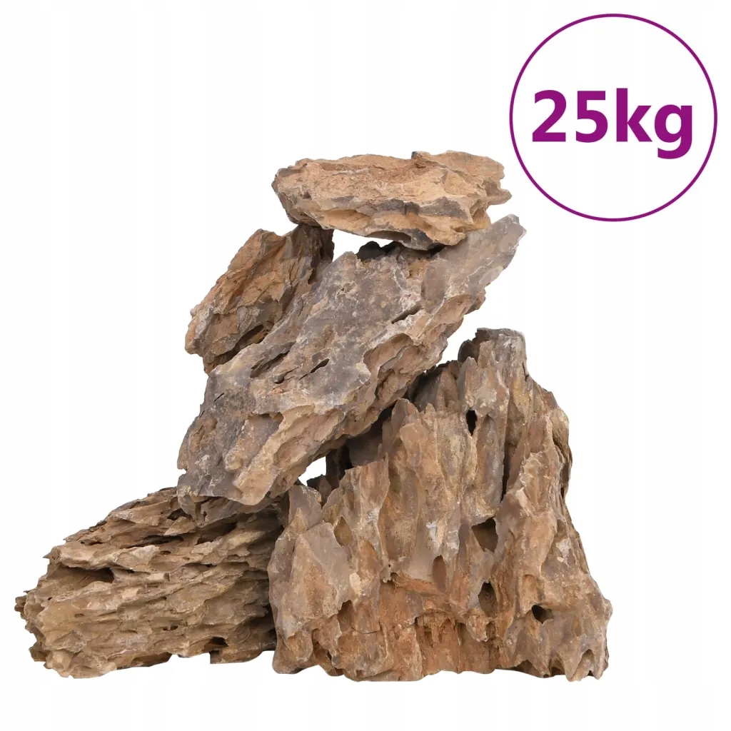 Levně vidaXL Kameny Dragon Stone, 25 kg, různé barvy, 10-30 cm