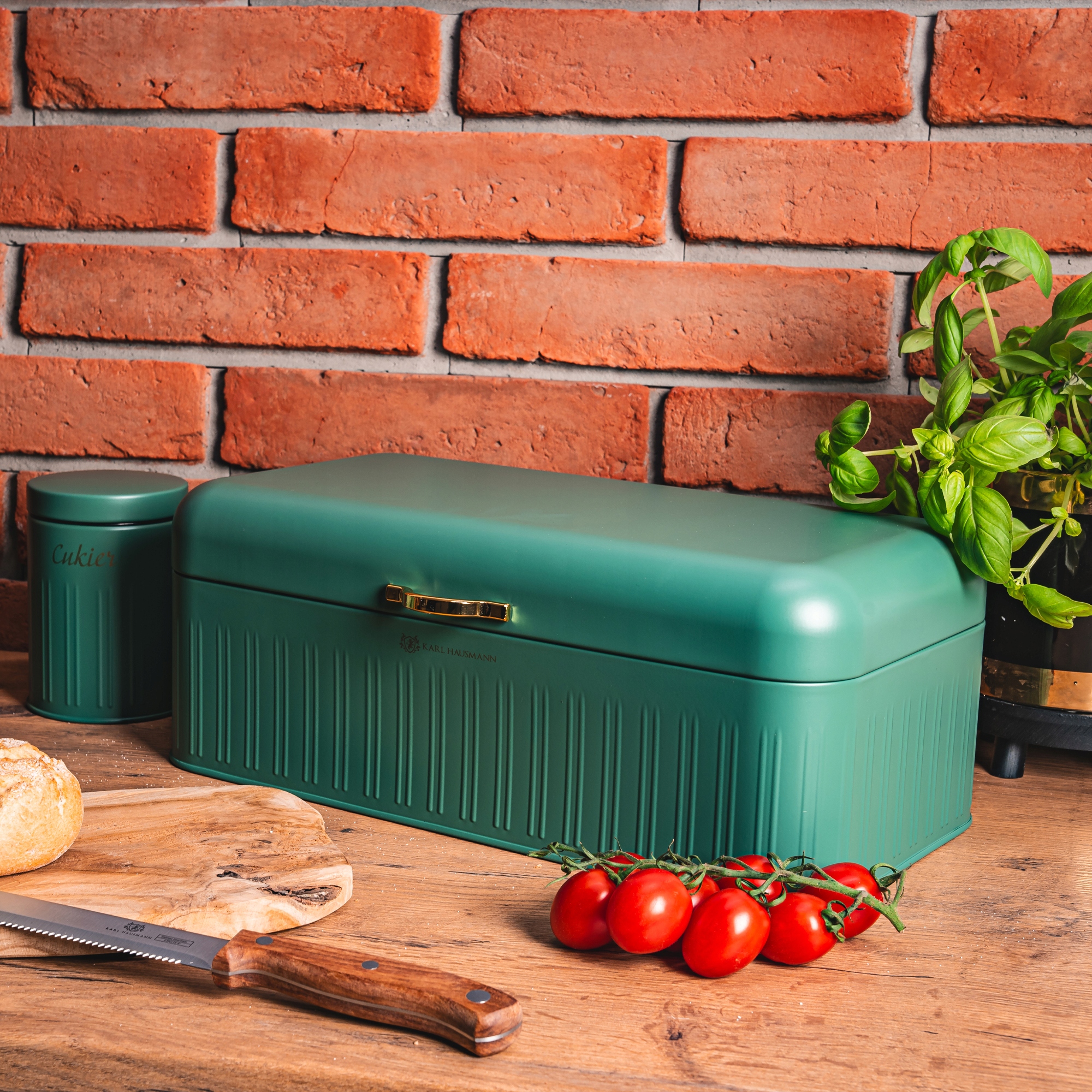 CHLEBAK + ZESTAW POJEMNIKI KAWA HERBATA CUKIER STAL NIERDZEWNA POJEMNIK Kod producenta GS-03647