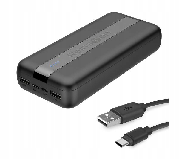 Powerbank Reinston 20000 mAh 2.1A LED USB-C / USB