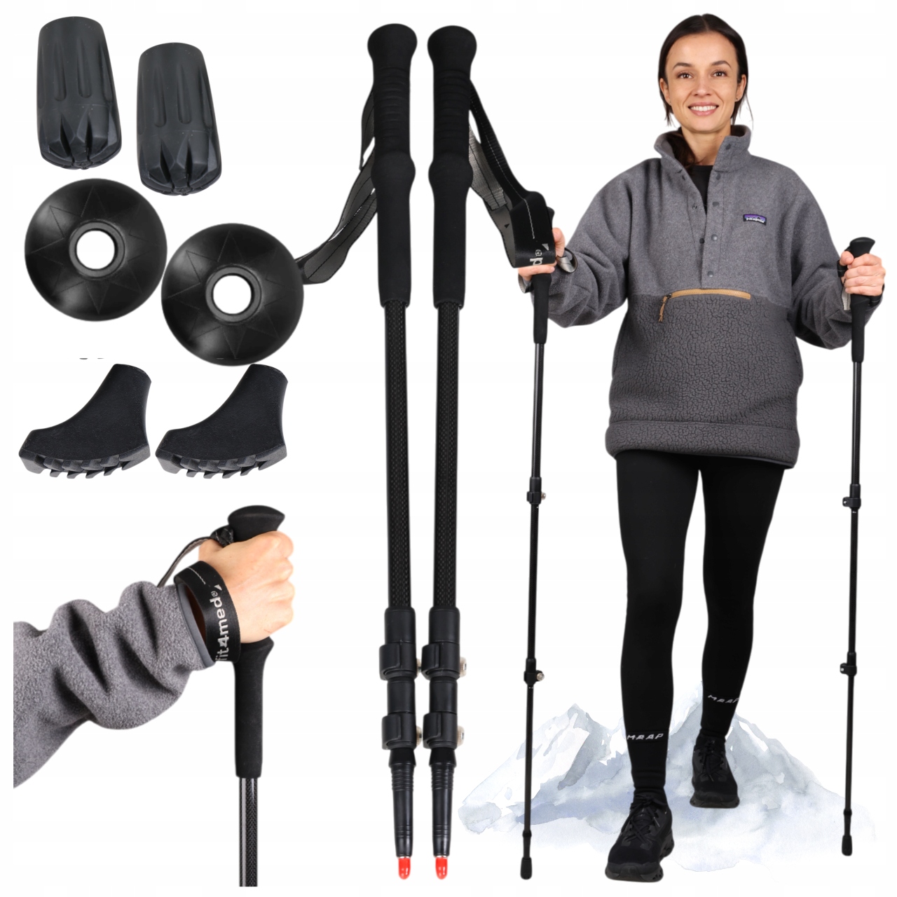 Hole Na Chůzi Nordik Walking Ultra Lehké, Pohodlné Rukojeti, Pevné