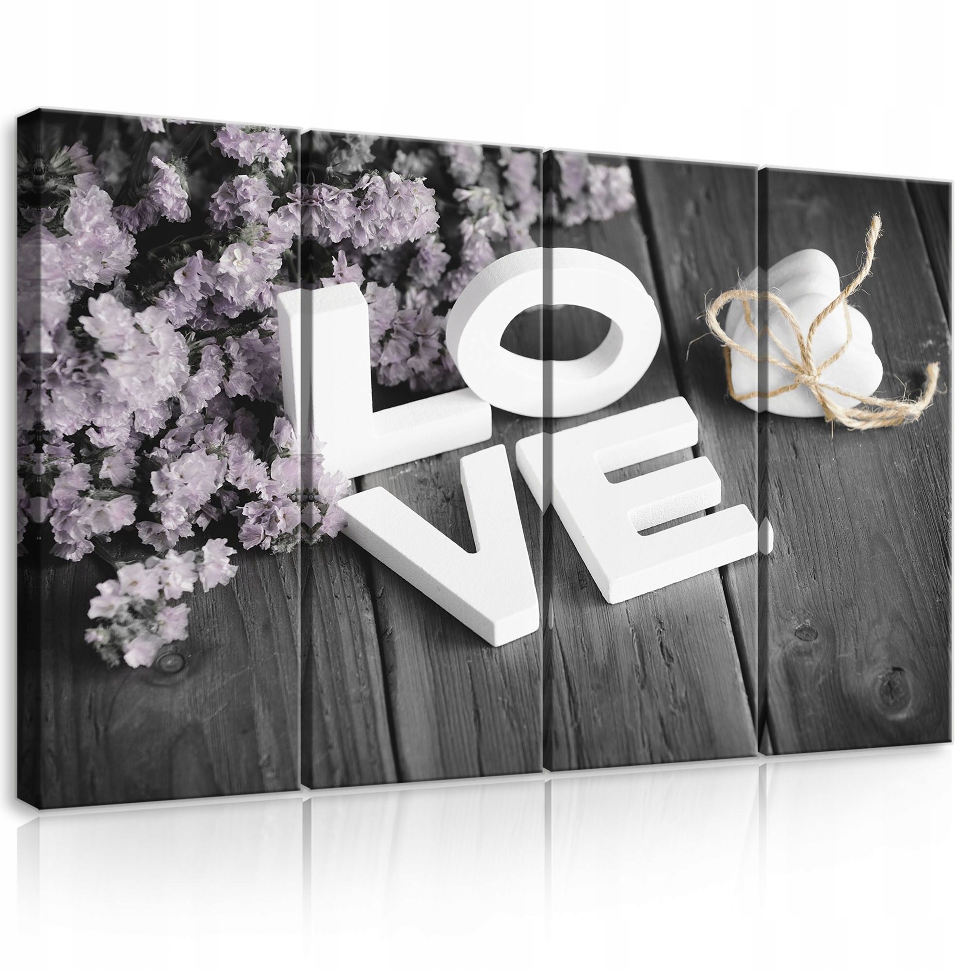 Obraz 120x80 Láska Love srdcia kvety jemnosť romantika fialová darček