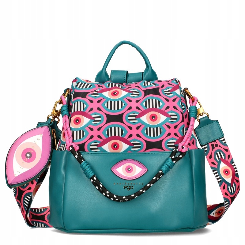 Ego Taška-Batoh 2v1 Logovaný Pásek Držák Postroj Kůže Eko Motiv Oka