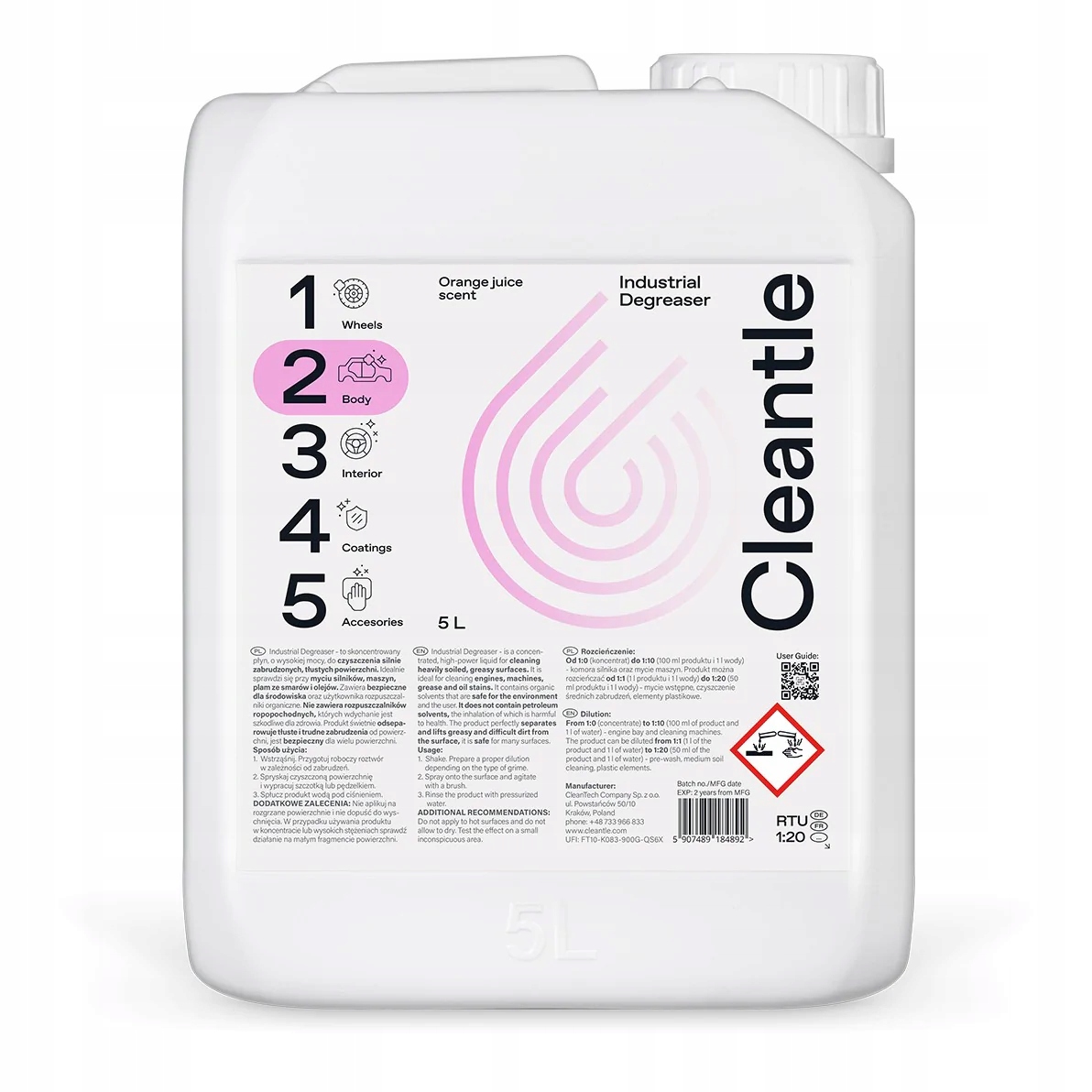 

Cleantle Industrial Degreaser 5L