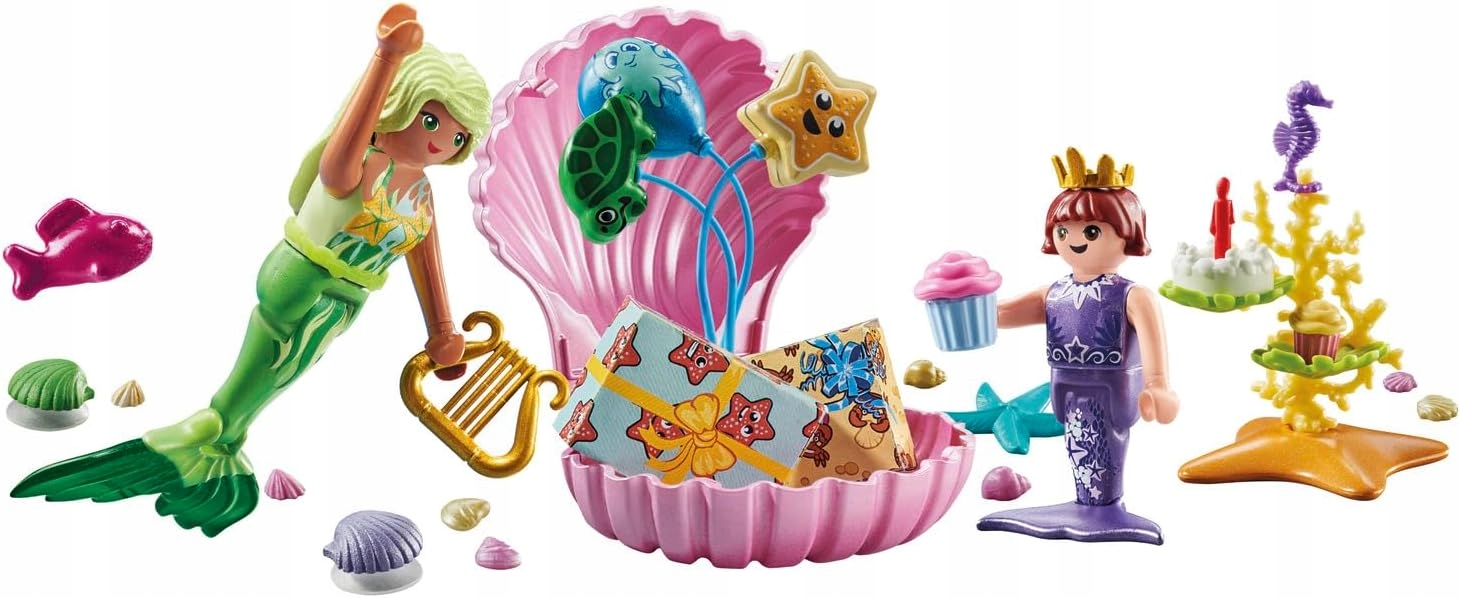 PLAYMOBIL PRINCESS MAGIC 71446 PRZYJĘCIE URODZINOWE SYRENEK Materiał plastik