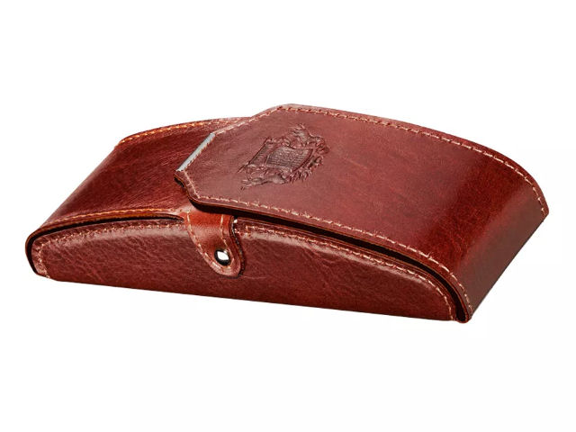 Pouzdro Na Brýle Albinex Exclusive Přírodní kůže 90.011  Koňaková