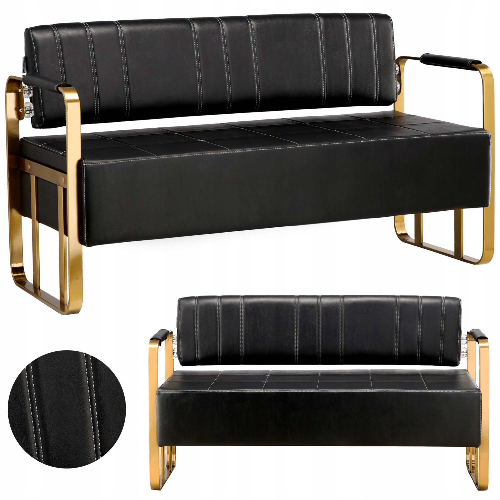 Kosmetická kadeřnická pohovka do obývacího pokoje do pracovny pro 2 osoby 140 Cm