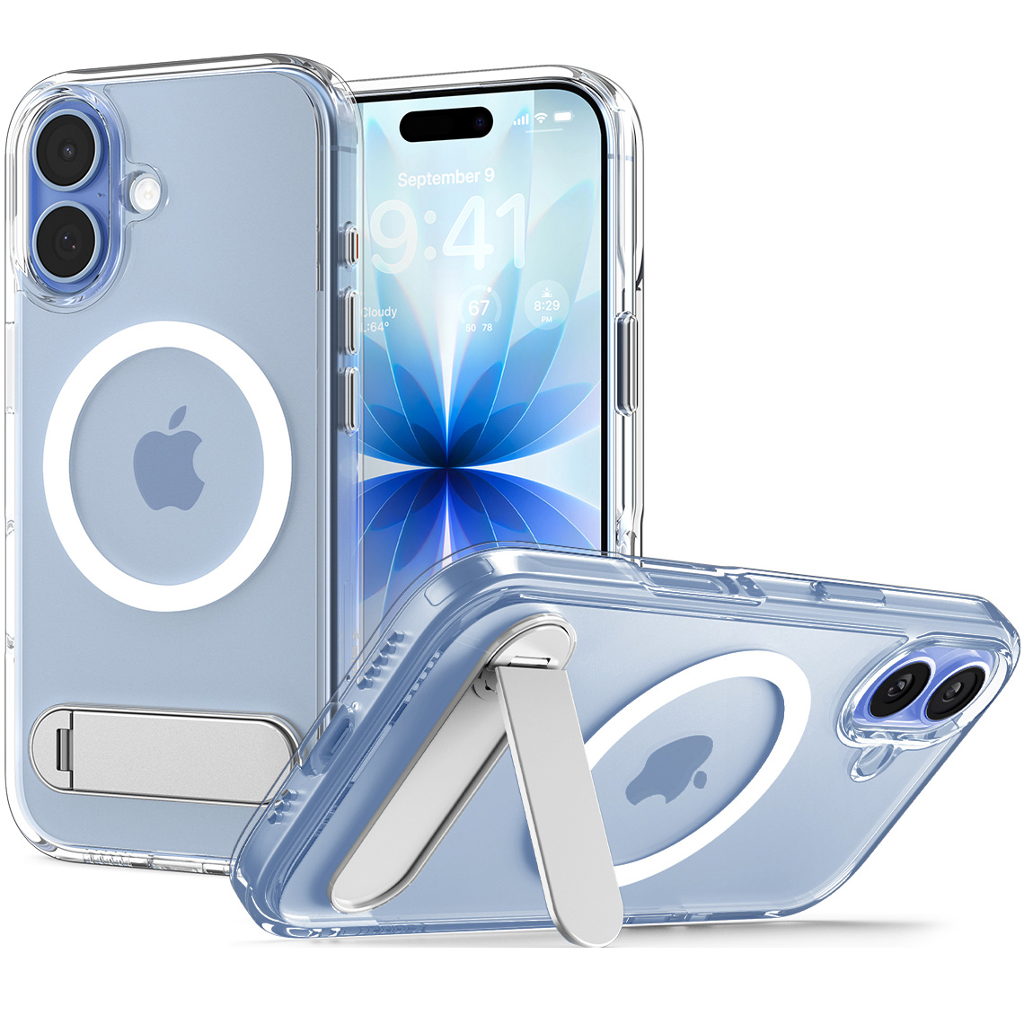 Pouzdro pro iPhone 17, Spigen Ultra Hybrid S Mag, pouzdro pro MagSafe, se stojánkem