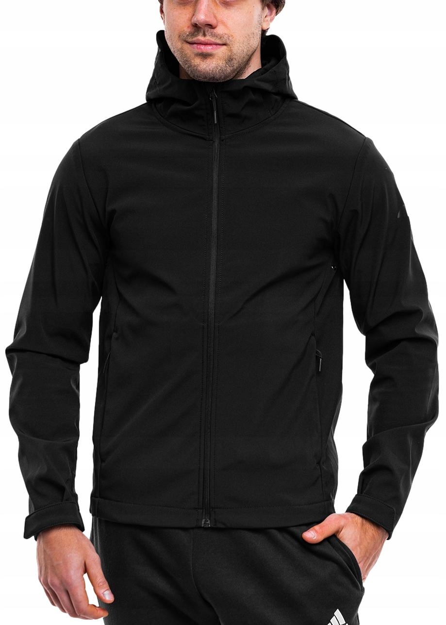 4F pánská bunda s kapucí softshellová sportovní větrovka přechodová vel XL