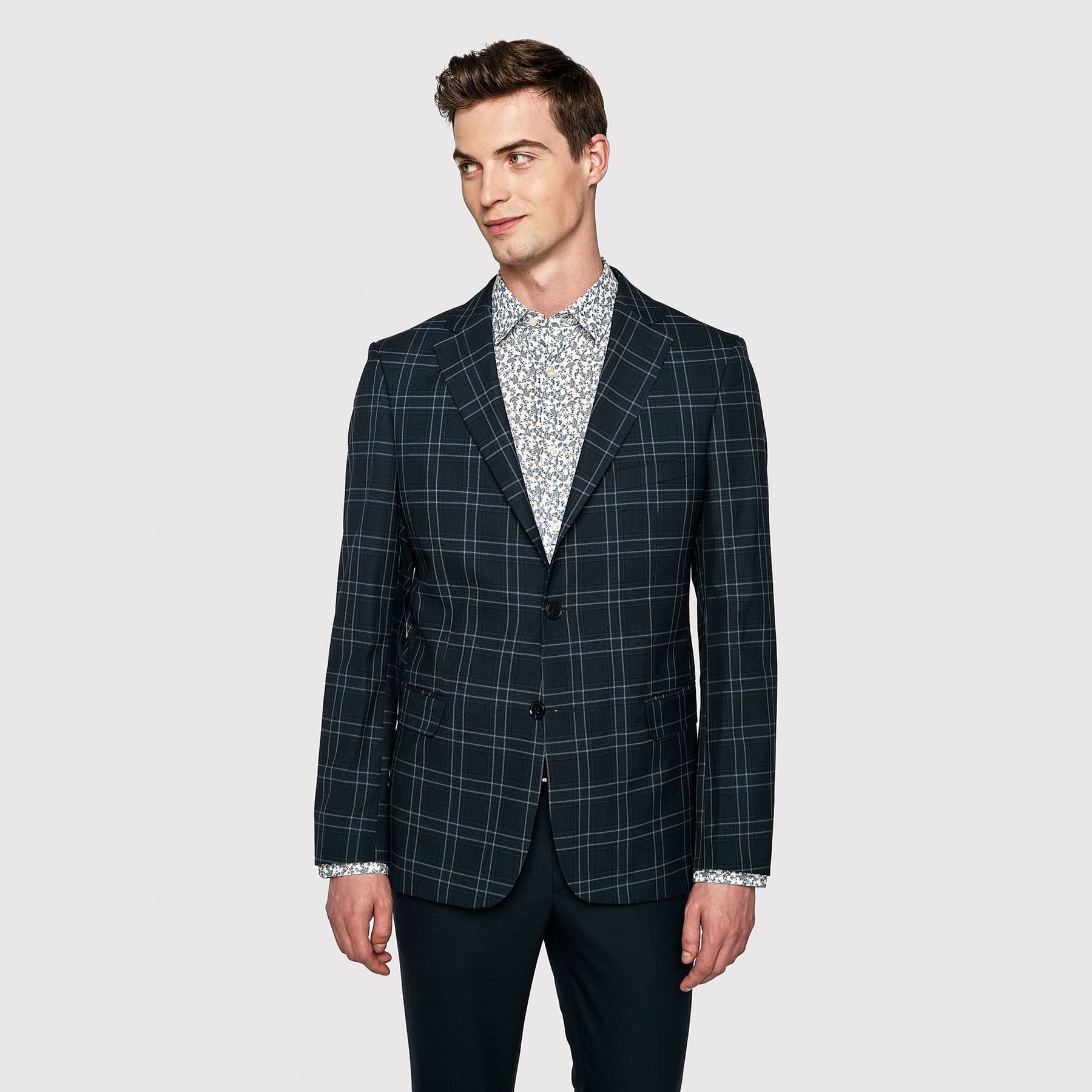 Modrá sako obleková bunda Slim Fit Pako Lorente 182/50