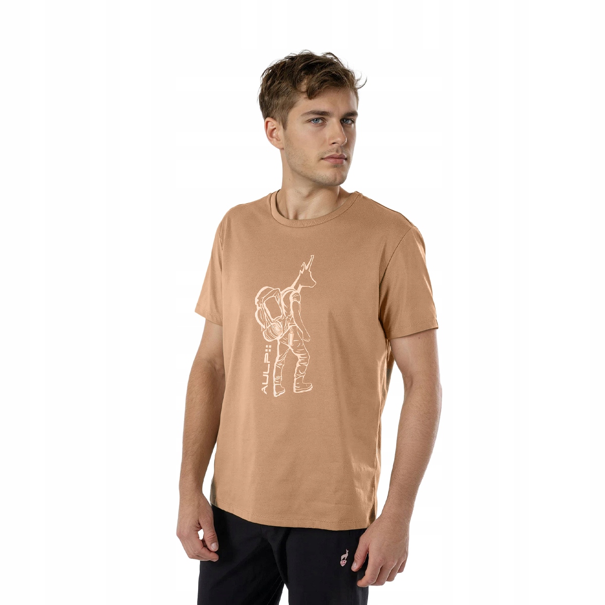 Pánské tričko Aulp Ticco bavlněný volný střih s potiskem L