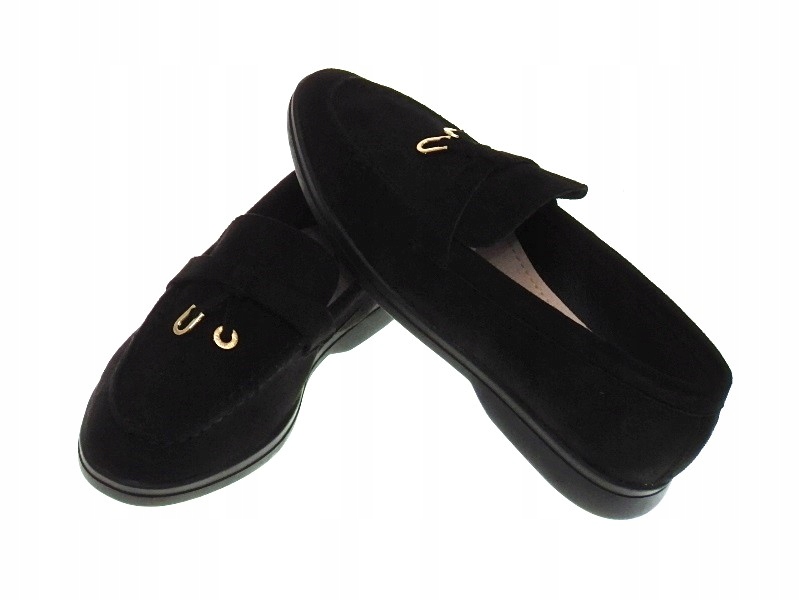 DAMSKIE ZAMSZOWE MOKASYNY M688 Black r.39 Marka inna