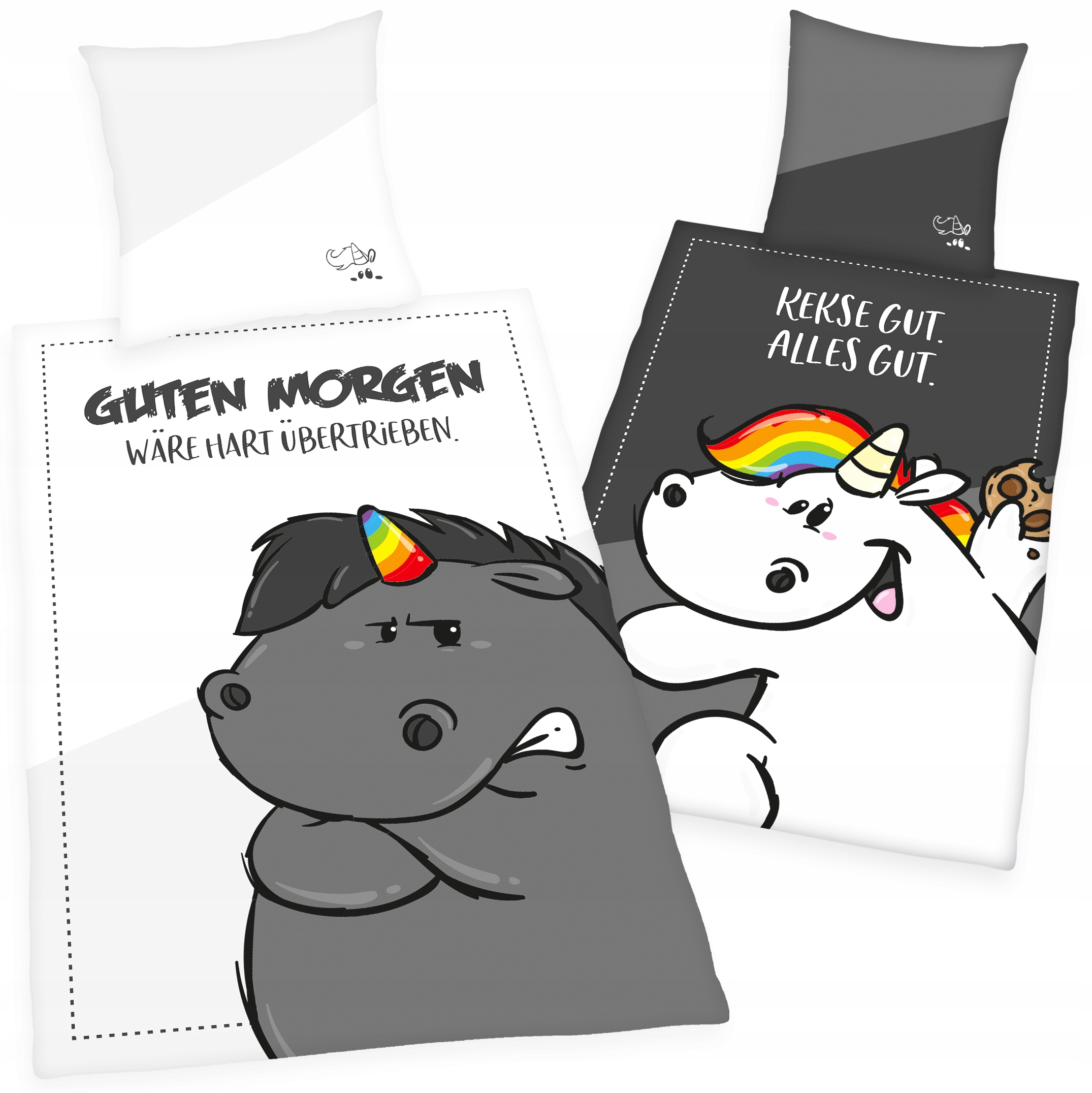 

Pościel Jednorożec Tęcza Unicorn Czarna 140x200